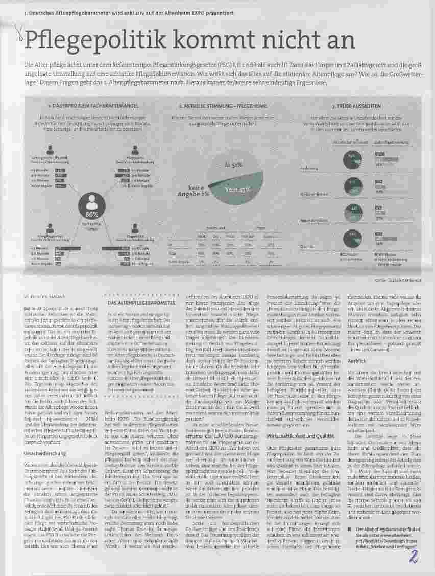 Vorschauseite 1: Pflegepolitik kommt nicht an
