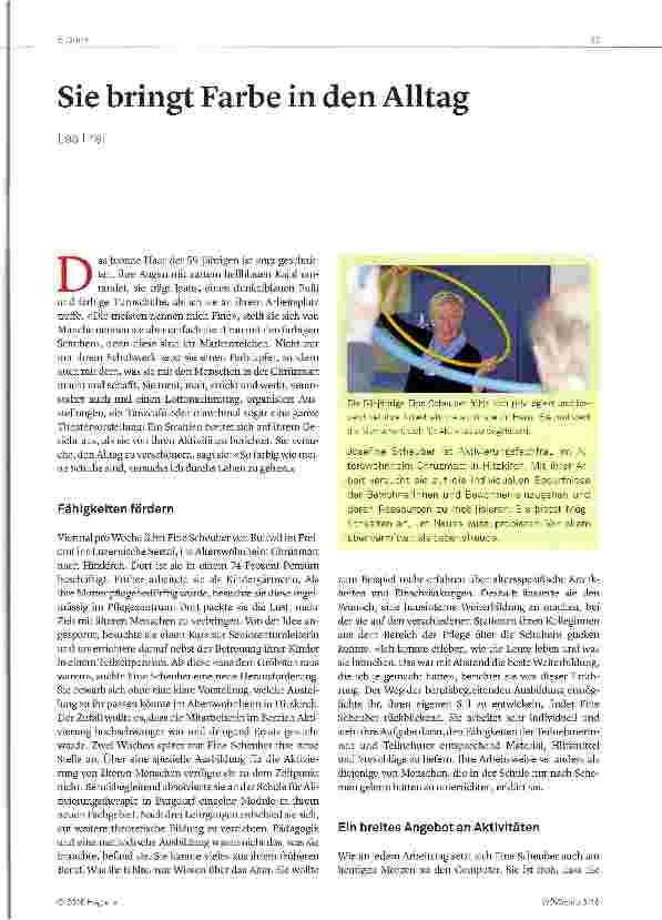 Vorschauseite 1: Sie bringt Farbe in den Alltag