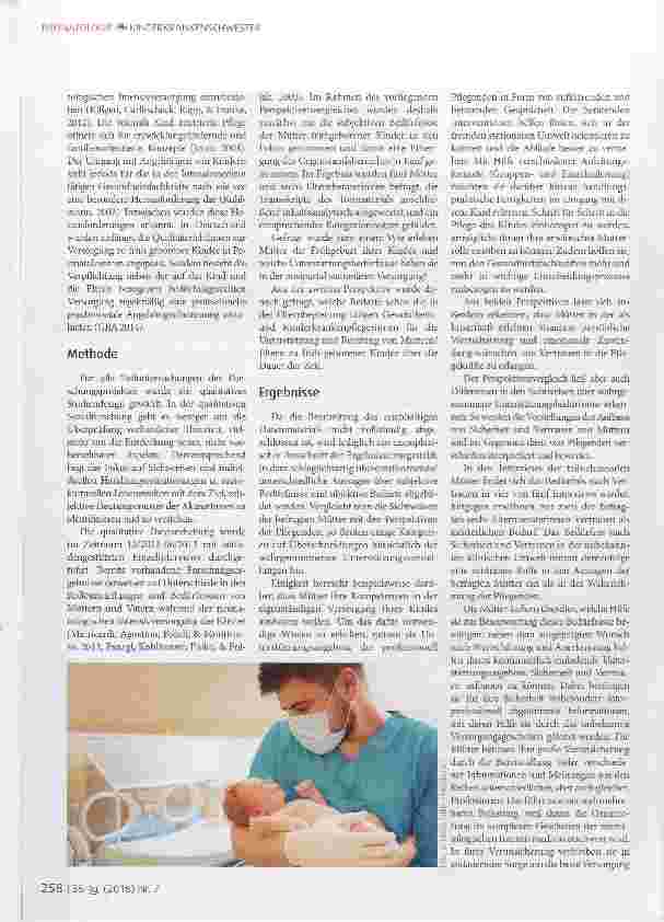 Vorschauseite 3: Elternbegleitung in der neonatologischen Intensivversorgung - Erste Erkenntnisse aus dem Vergleich der Perspektiven von Nutzerinnen und professionellen Akteurinnen