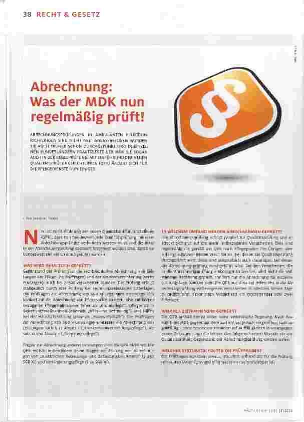 Vorschauseite 1: Abrechnung: Was der MDK nun regelmäßig prüft!