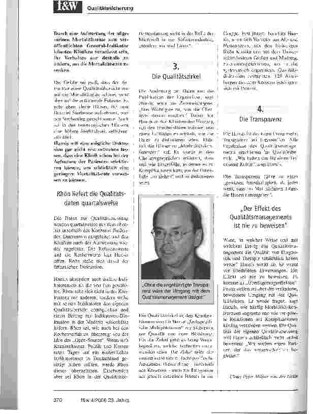 Vorschauseite 3: Transparenz zwingt zum Diskurs überdie besseren Prozesse