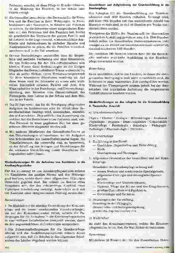 Vorschauseite 2: Memorandum über die Ausbildungsbedingungen der Krankenschwestern in den Mitgliedsstaaten der Europäischen Wirtschaftsgemeinschaft EWG