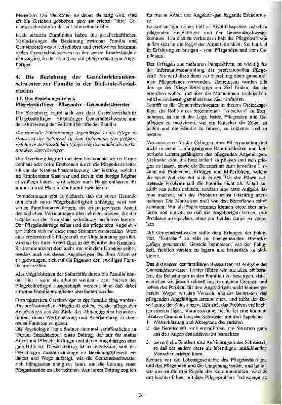 Vorschauseite 4: Angehörigenarbeit in der Diakonie - Sozialstation