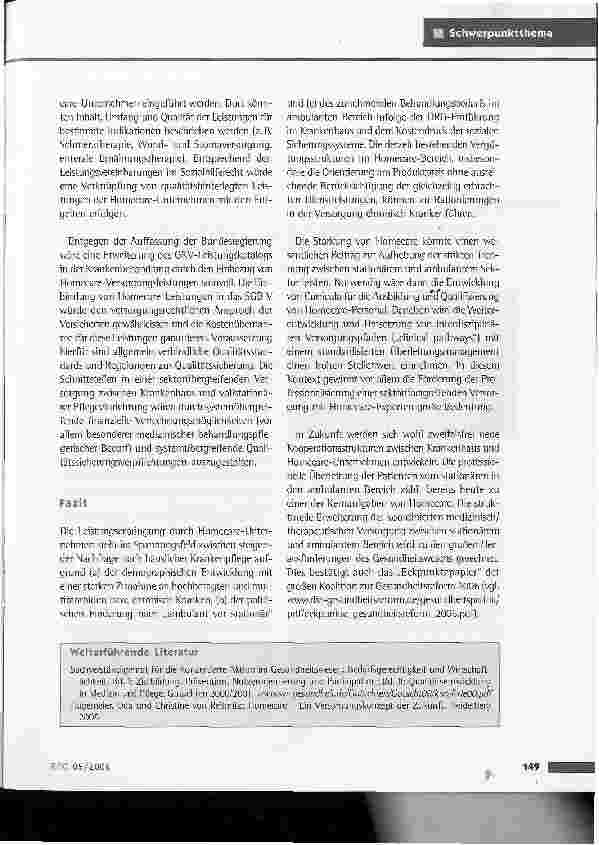 Vorschauseite 6: Homecare - im Spannungsfeld zwischen häuslicher Krankenpflege und Hilfsmittelversorgung