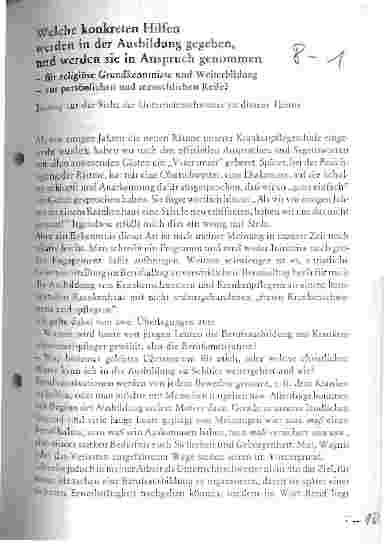 Vorschauseite 1: Welche konkreten Hilfen werden in der Ausbildung gegeben, und werden sie in Anspruch genommen?