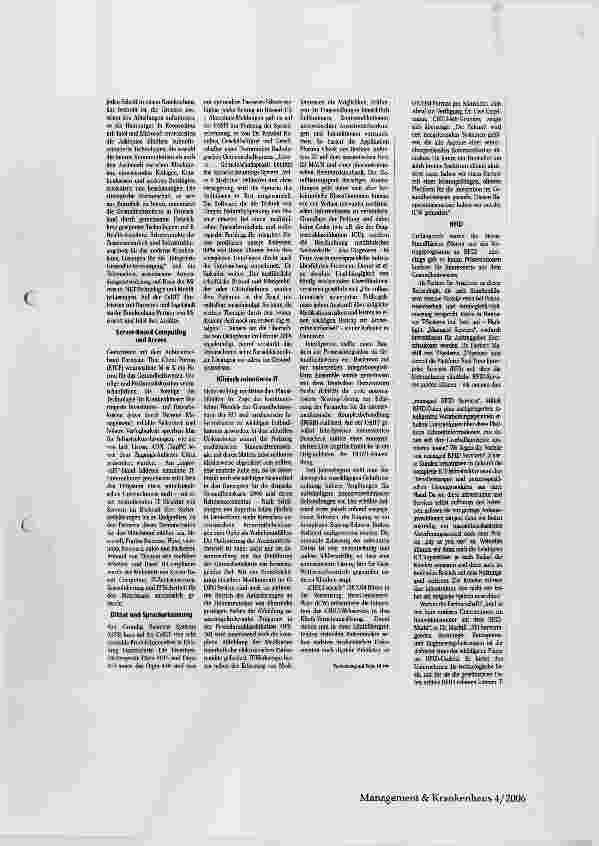 Vorschauseite 2: Alltagselektronik bringt Gesundheits-IT voranCEBIT 2006- Lösungen für die digitale Lebensund Arbeitswelt
