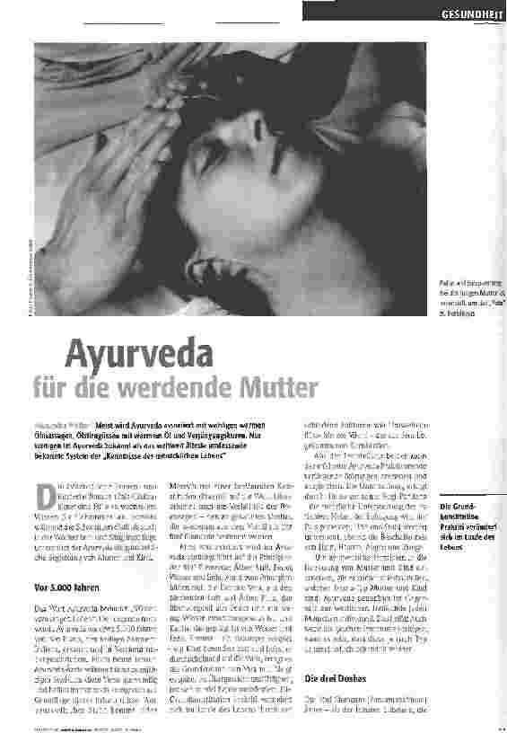 Vorschauseite 1: Ayurveda für die werdende Mutter