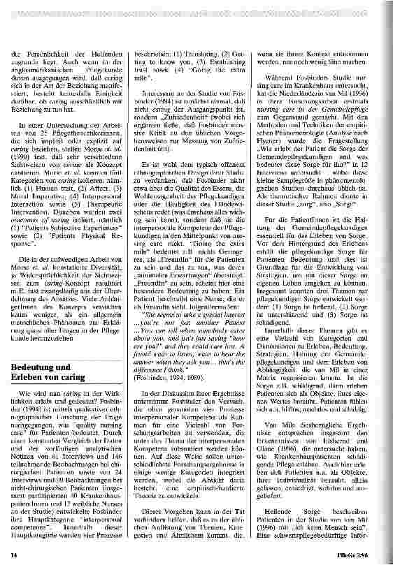 Vorschauseite 2: Pflegekundige Sorge