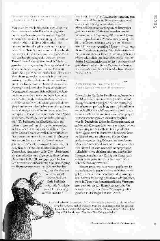 Vorschauseite 4: SERIE: ALTERSBILD UND ALTERSERLEBEN IM HISTORISCHEN WANDELTEIL III: ZWISCHEN REFORMATION UND REVOLUTION - VON DER VERACHTUNG ZUR HULDIGUNG DES ALTERS?