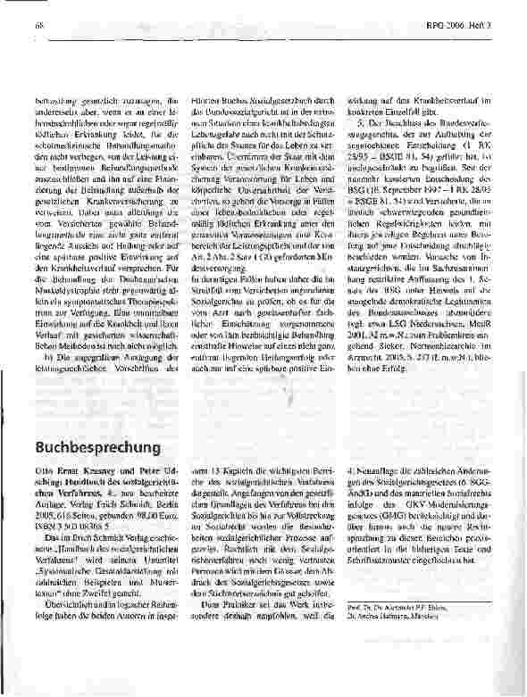 Vorschauseite 2: Zum Beschluss des Bundesverfassungsgerichts vom 6. Dezember 2005