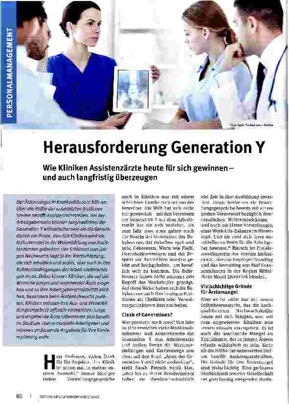 Vorschauseite 1: Herausforderung Generation Y