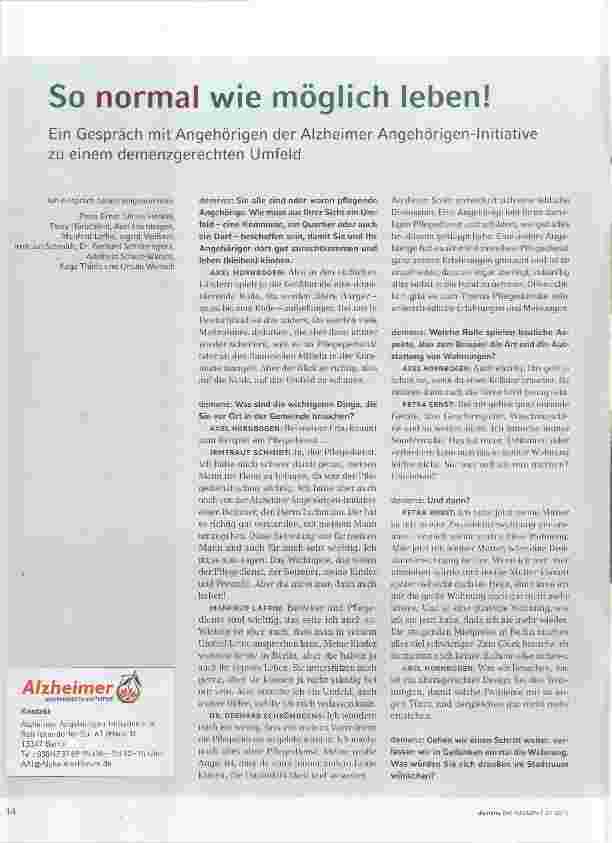 Vorschauseite 1: So normal wie möglich leben!