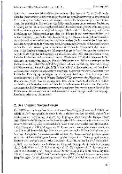 Vorschauseite 3: Das Stepped Wedge Design - Chancen und Herausforderungen für die Effektivitäts-messung von komplexen Interventionen