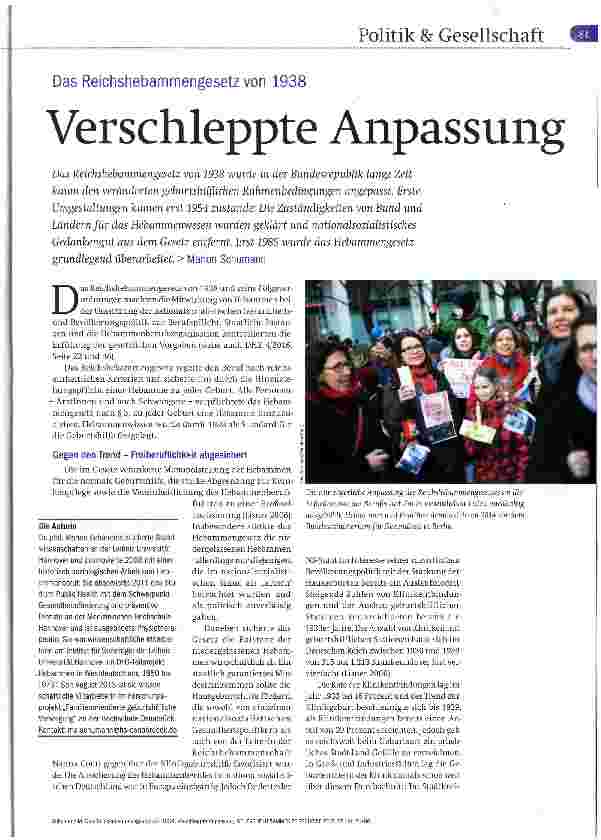 Vorschauseite 1: Verschleppte Anpassung