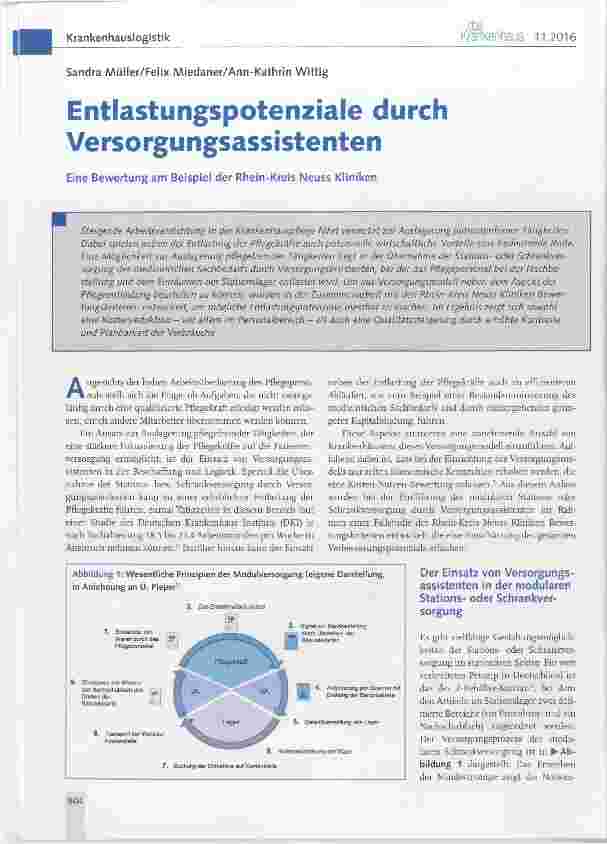 Vorschauseite 1: Entlastungspotenziale durch Versorgungsassistenten