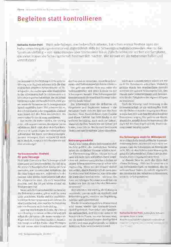 Vorschauseite 1: Begleiten statt kontrollieren