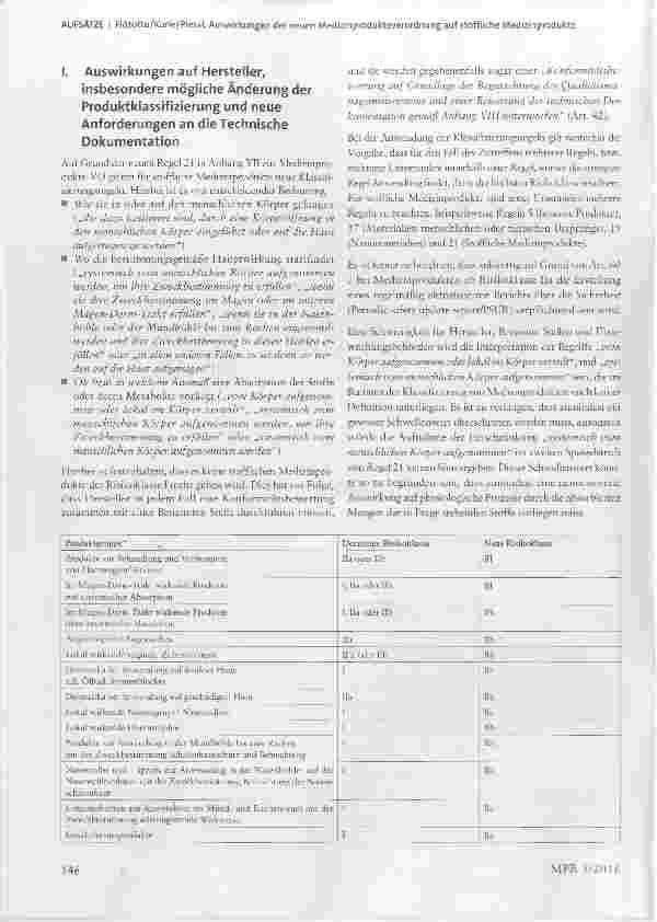 Vorschauseite 2: Auswirkungen der neuen Medizinprodukteverordnung auf stoffliche Medizinprodukte