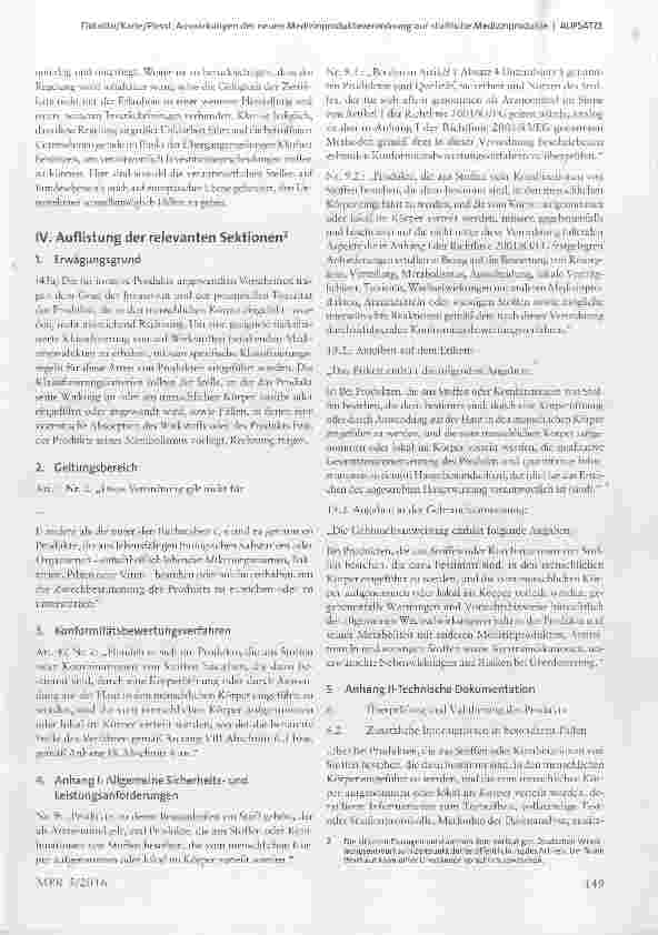 Vorschauseite 5: Auswirkungen der neuen Medizinprodukteverordnung auf stoffliche Medizinprodukte