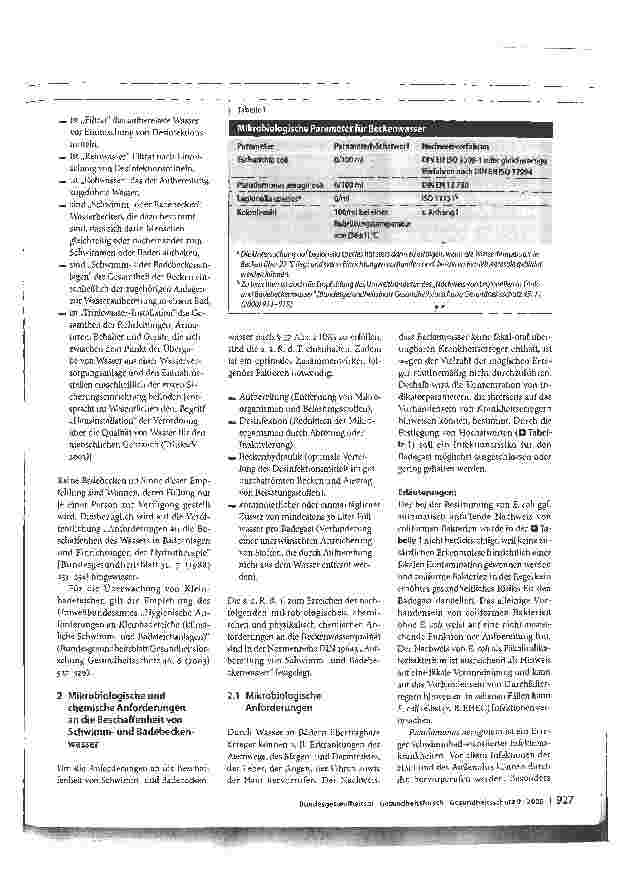 Vorschauseite 2: Hygieneanforderungen an Bäder und deren Überwachung
