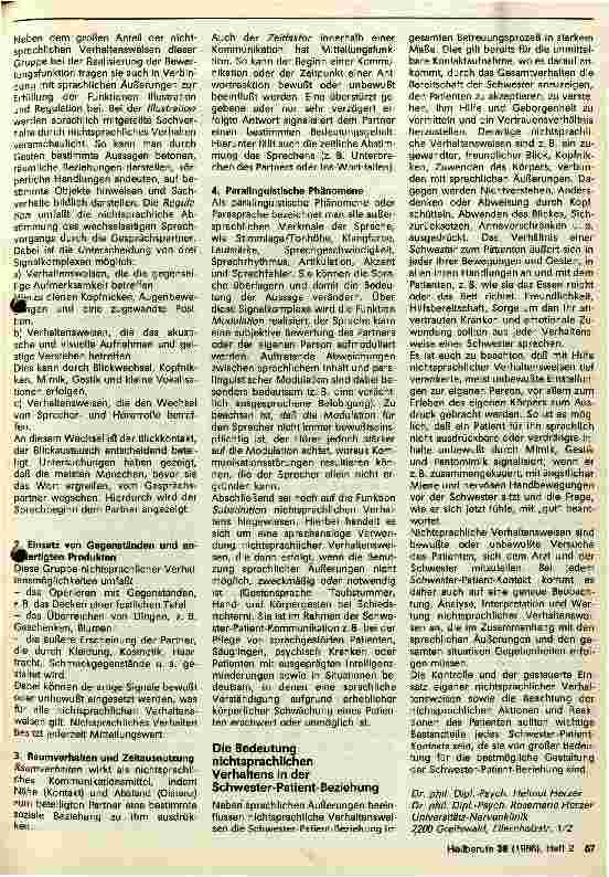 Vorschauseite 2: Nichtsprachliches Verhalten in der Schwester-Patient-Beziehung