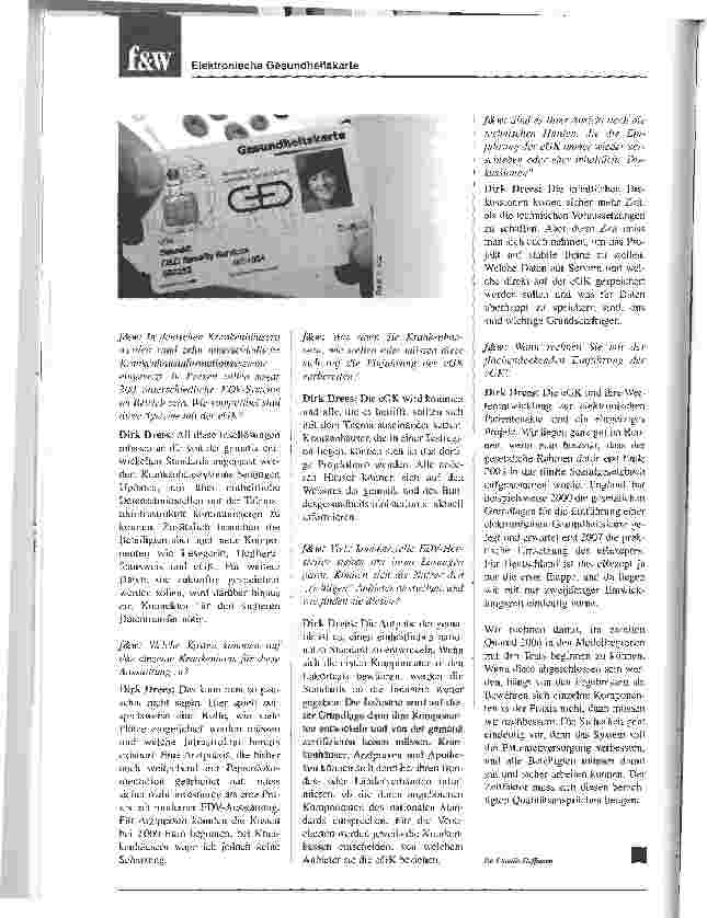 Vorschauseite 3: (K)ein Ende in Sicht?Entwicklung der elektronischen Gesundheitskarte
