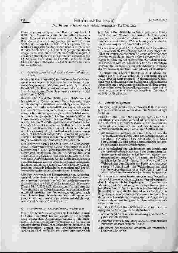 Vorschauseite 4: Das Bremische Behindertengleichstellungsgesetz - Ein Überblick