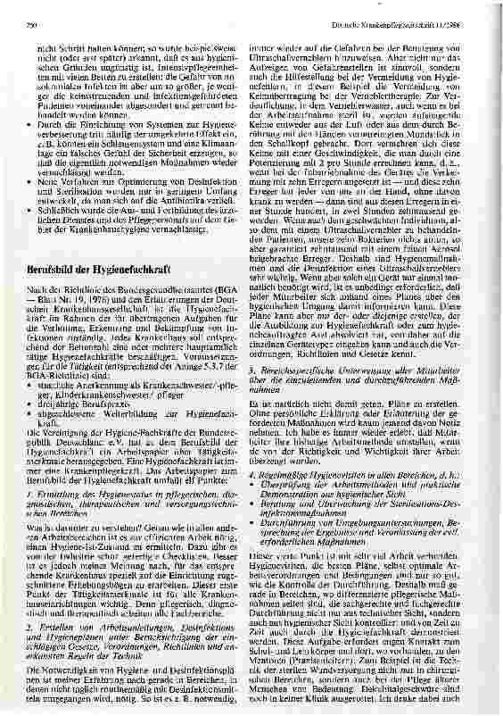 Vorschauseite 2: Die Hygienefachkraft und ihre Aufgaben