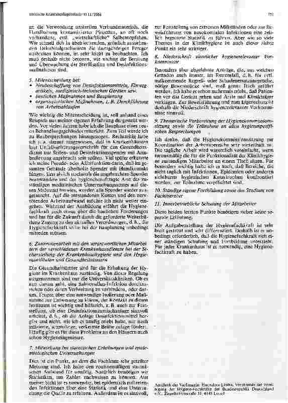 Vorschauseite 3: Die Hygienefachkraft und ihre Aufgaben