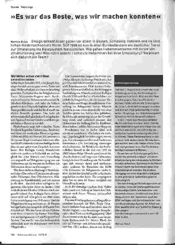 Vorschauseite 1: Es war das Beste, was wir machen konnten