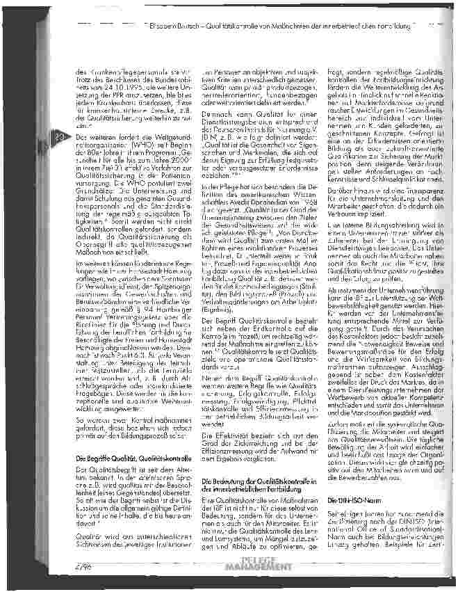 Vorschauseite 2: Qualitätskontrolle von Maßnahmen der innerbetrieblichen Fortbildung