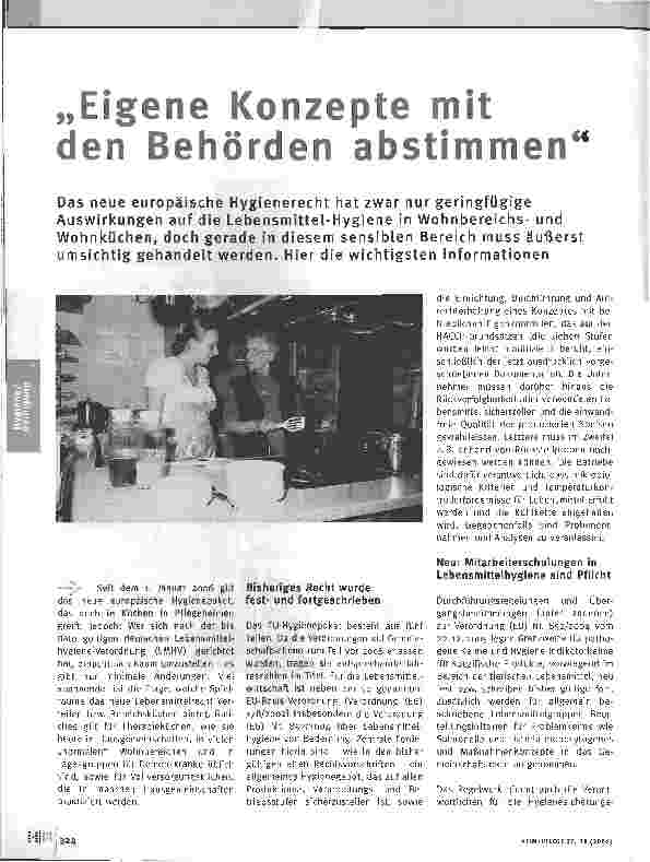 Vorschauseite 1: Eigene Konzepte mit den Behörden abstimmen
