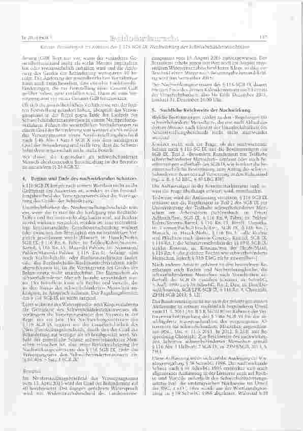 Vorschauseite 2: Praxisfragen im Kontext des Q 116 SGB IX: Nachwirkung des Schwerbehindertenschutzes