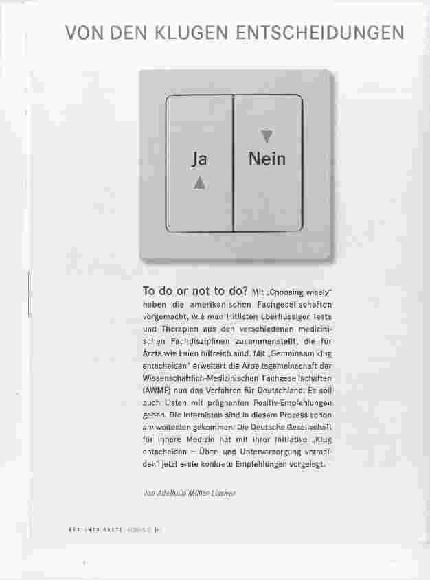 Vorschauseite 1: von den kleinen Entscheidungen