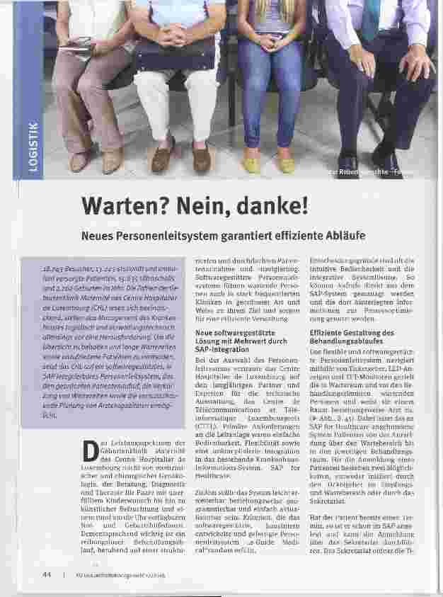Vorschauseite 1: Neues Personenleitsystem garantiert effiziente Abläufe