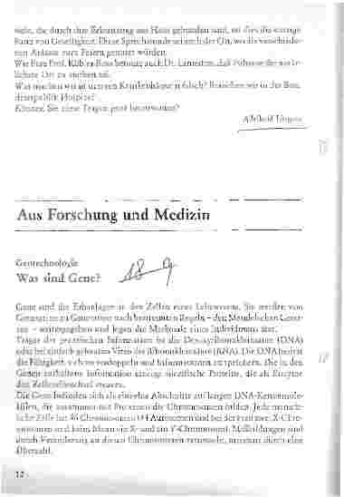 Vorschauseite 3: Zu einer Tagung über menschenwürdiges Sterben