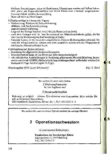 Vorschauseite 2: Leitfaden für Krankenpflegeschüler in strahlentherapeutischen Abteilungen