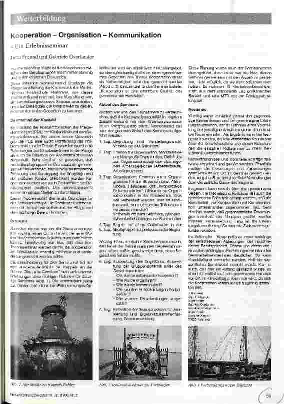 Vorschauseite 1: Kooperation - Organisation - Kommunikation Ein Erlebnisseminar