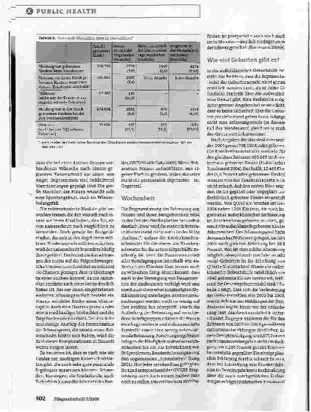 Vorschauseite 3: Geburtshilfe und ihre Ergebnisse - Maternal Health in Deutschland: Werdende Mütter stärken