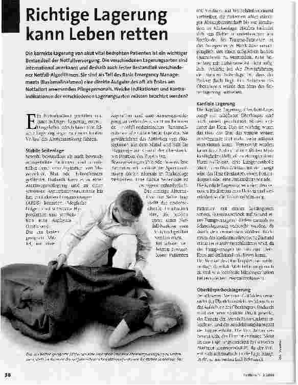 Vorschauseite 1: Richtige Lagerung kann Leben retten