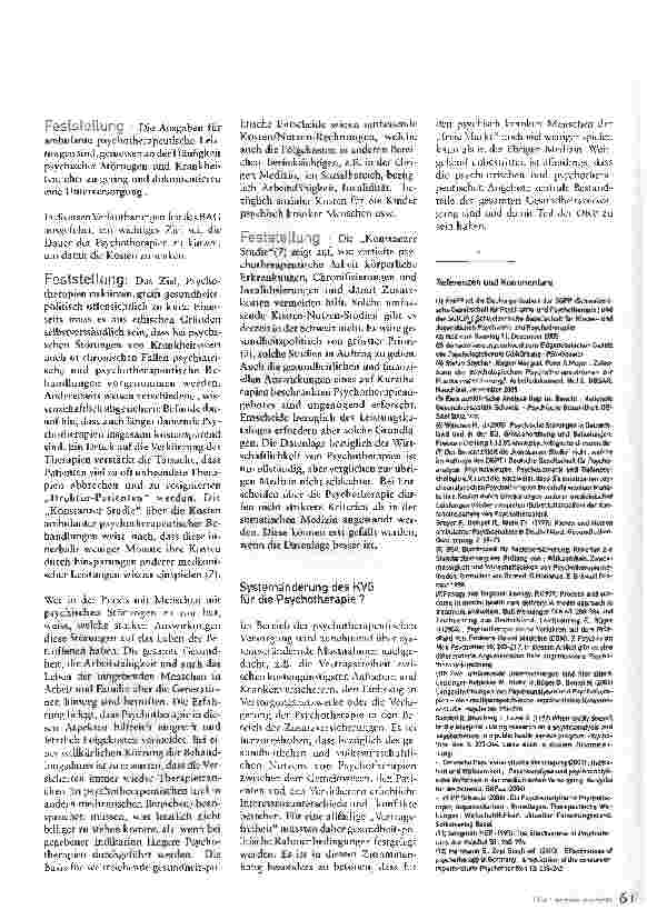 Vorschauseite 4: Psychotherapie muss kassenpflichtig bleiben!