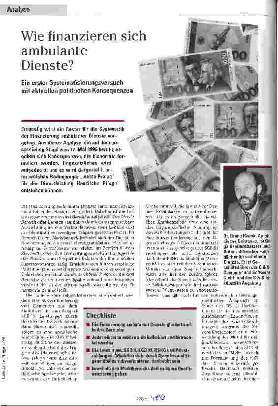 Vorschauseite 1: Wie finanzieren sich ambulante Dienste?