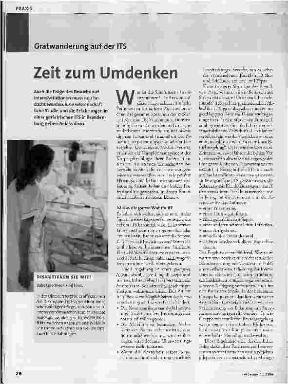 Vorschauseite 1: Gratwanderung auf der ITS - Zeit zum Umdenken