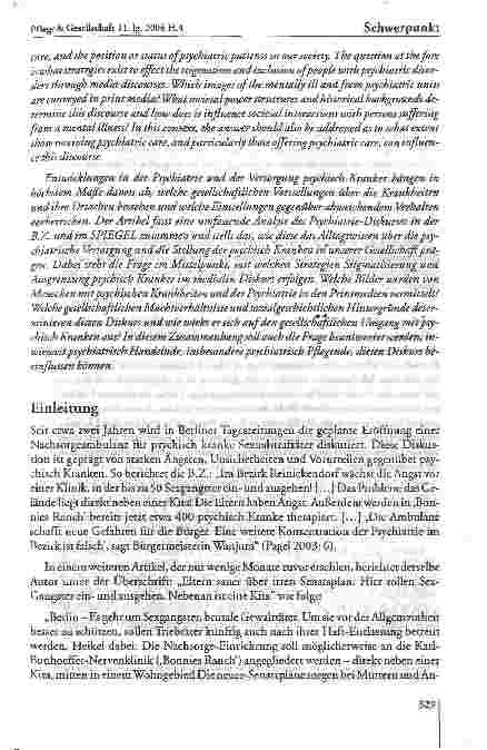 Vorschauseite 2: Sperrt den Irren endlich weg! Der Psychiatrie-Diskurs in deutschen Printmedien und dessen mögliche Auswirkungen auf die psychiatrische Pflege