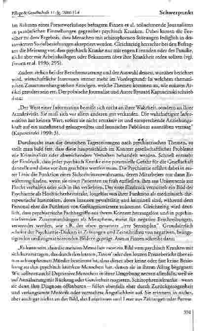 Vorschauseite 4: Sperrt den Irren endlich weg! Der Psychiatrie-Diskurs in deutschen Printmedien und dessen mögliche Auswirkungen auf die psychiatrische Pflege