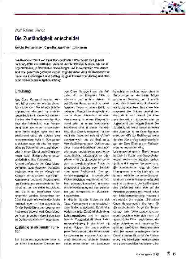 Vorschauseite 1: Die Zuständigkeit entscheidet