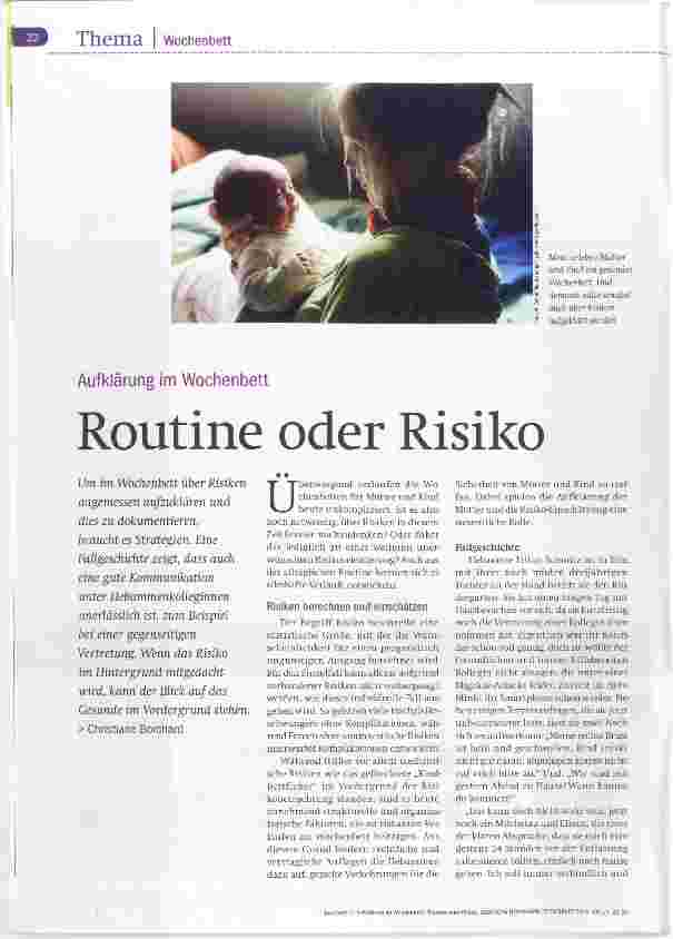 Vorschauseite 1: Routine oder Risiko