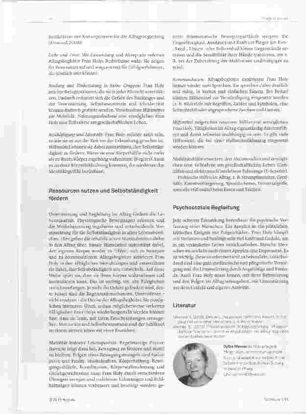 Vorschauseite 2: Trotz Defizite die Lebensfreude wiederfinden