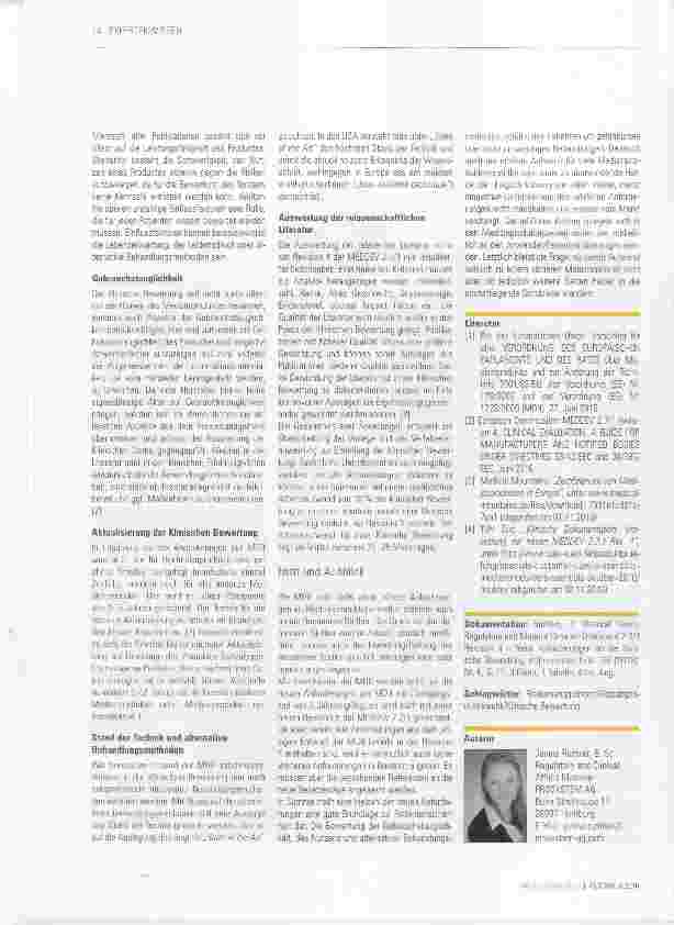 Vorschauseite 4: Neue Anforderungen an die Klinische Bewertung