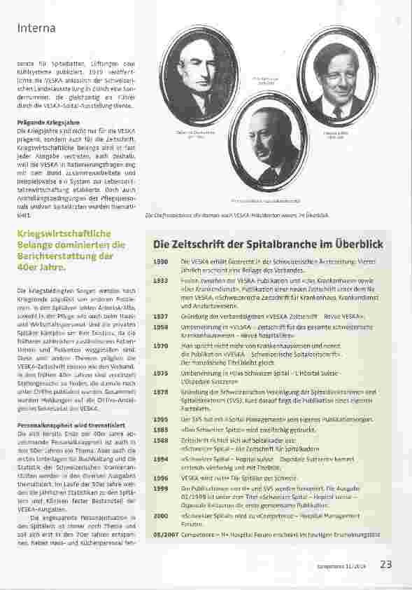 Vorschauseite 2: Von der Verbandszeitschrift zum Fachmagazin für Spitalkader
