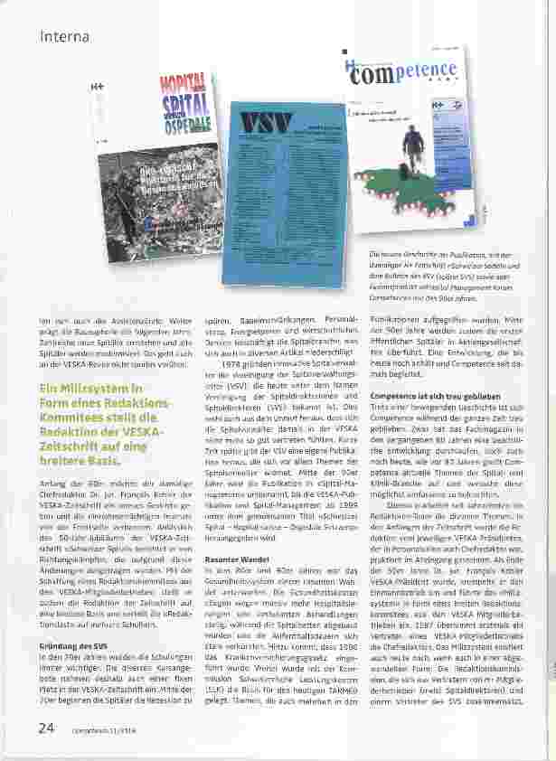 Vorschauseite 3: Von der Verbandszeitschrift zum Fachmagazin für Spitalkader